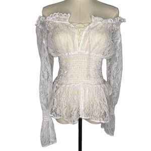 Vintage sheer lace top